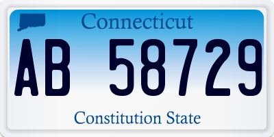 CT license plate AB58729
