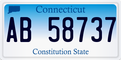 CT license plate AB58737