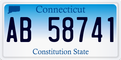CT license plate AB58741