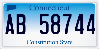 CT license plate AB58744
