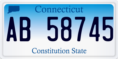 CT license plate AB58745