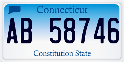CT license plate AB58746