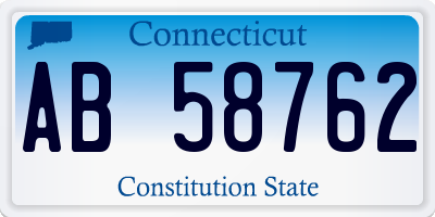 CT license plate AB58762