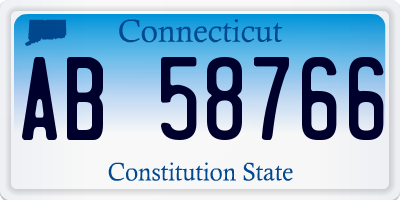 CT license plate AB58766