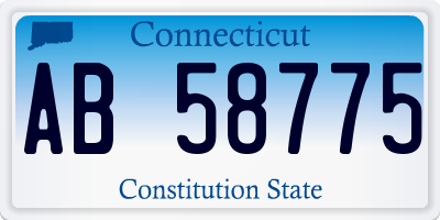 CT license plate AB58775
