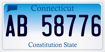 CT license plate AB58776