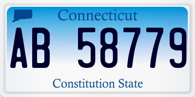 CT license plate AB58779