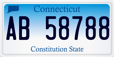 CT license plate AB58788