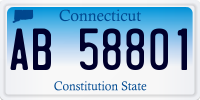 CT license plate AB58801