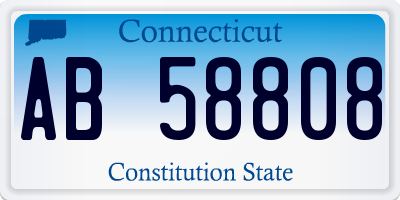 CT license plate AB58808