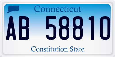CT license plate AB58810