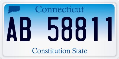 CT license plate AB58811