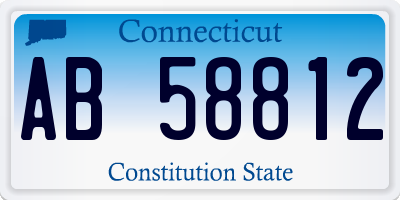 CT license plate AB58812