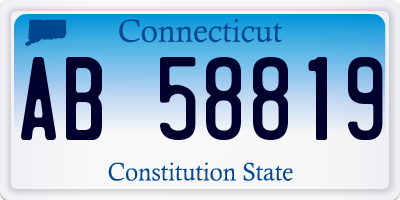 CT license plate AB58819