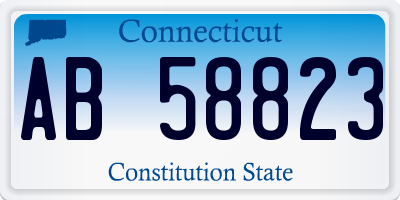 CT license plate AB58823