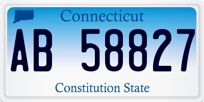 CT license plate AB58827