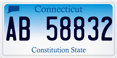CT license plate AB58832