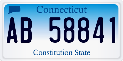 CT license plate AB58841