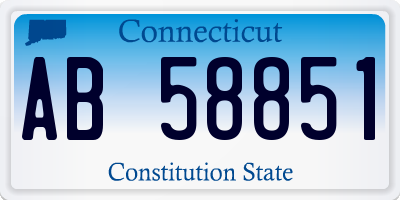 CT license plate AB58851