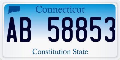 CT license plate AB58853
