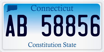 CT license plate AB58856