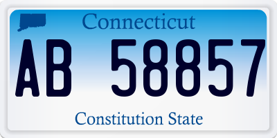 CT license plate AB58857
