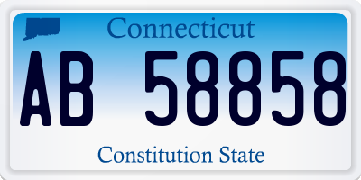CT license plate AB58858
