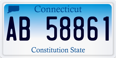 CT license plate AB58861