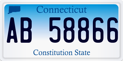 CT license plate AB58866