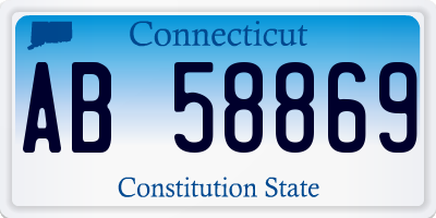 CT license plate AB58869