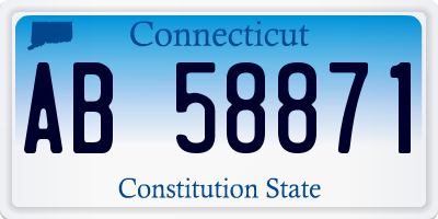 CT license plate AB58871