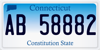 CT license plate AB58882