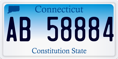 CT license plate AB58884