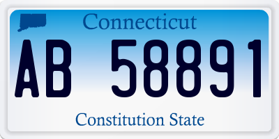 CT license plate AB58891