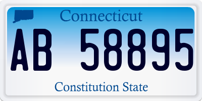 CT license plate AB58895