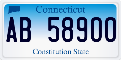 CT license plate AB58900