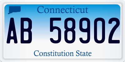 CT license plate AB58902