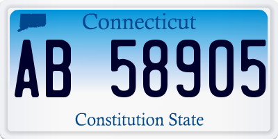 CT license plate AB58905