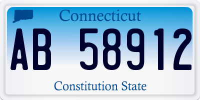 CT license plate AB58912