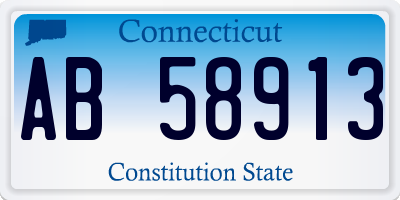 CT license plate AB58913