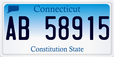 CT license plate AB58915