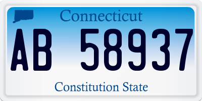 CT license plate AB58937