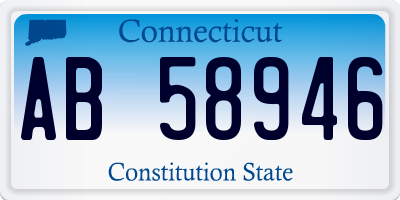 CT license plate AB58946