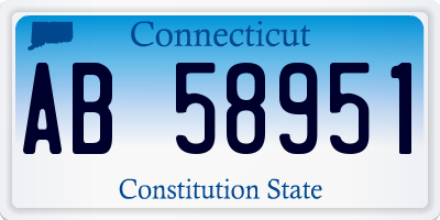 CT license plate AB58951