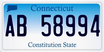 CT license plate AB58994