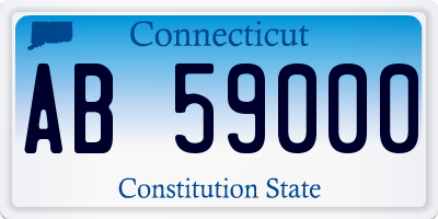 CT license plate AB59000