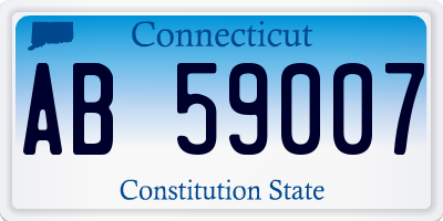 CT license plate AB59007