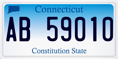 CT license plate AB59010