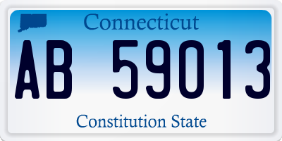 CT license plate AB59013