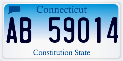 CT license plate AB59014